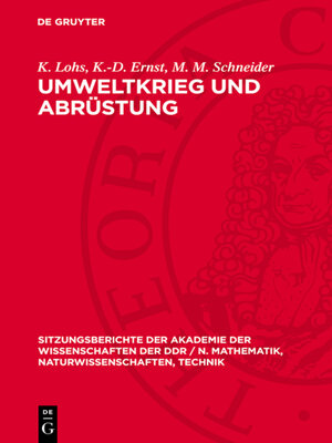 cover image of Umweltkrieg und Abrüstung